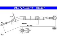 ATE 24372704072 cable de freno