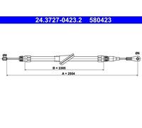 ATE 24.3727-0423.2 Cable de freno de mano