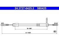 ATE 24.3727-0425.2 Cable de freno de mano