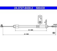 Cable del freno de mano 24.3727-0430.2 ATE para MERCEDES-BENZ CLASE C T-Model