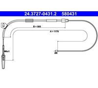 Cable, freno de servicio ATE 24.3727-0431.2
