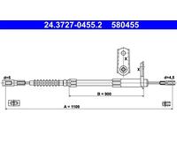 Cable del freno de mano 24.3727-0455.2 ATE para MERCEDES-BENZ CLASE S