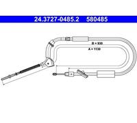 Cable del freno de mano 24.3727-0485.2 ATE para MERCEDES-BENZ CLASE A