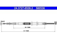 Cable del freno de mano 24.3727-0536.2 ATE para FIAT BRAVA BRAVO I