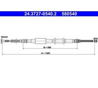 ATE 24.3727-0540.2 Cable de freno de mano