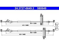Cable de freno de mano ATE 24.3727-0649.2