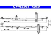 ATE 24.3727-0656.2 Cable de freno de mano
