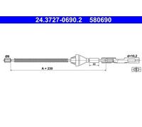 Cable del freno de mano 24.3727-0690.2 ATE para FORD FOCUS III Sedán FOCUS III
