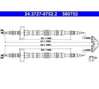 ATE Cable de freno de mano 24.3727-0752.2 para Opel Astra G Hatchback/Coupé