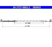 Cable del freno de mano 24.3727-0802.2 ATE para PEUGEOT 205 I 205 II