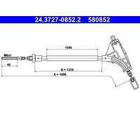 ATE 24.3727-0852.2 Cable de freno de mano