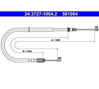 ATE Cable de freno de mano para RENAULT: Mégane (Ref: 24.3727-1064.2)