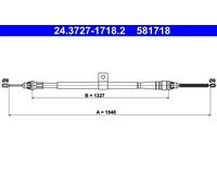 ATE Cable de freno de mano para NISSAN: Micra (Ref: 24.3727-1718.2)