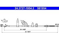 Cable del freno de mano 24.3727-1954.2 ATE para TOYOTA URBAN CRUISER YARIS