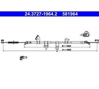ATE Cable de freno de mano para TOYOTA: RAV4 (Ref: 24.3727-1964.2)