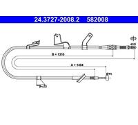 ATE 24.3727-2008.2 Cable de freno de mano