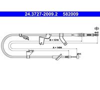ATE Cable de freno de mano para SUZUKI: Swift (Ref: 24.3727-2009.2)