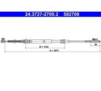 ATE Cable de freno de mano para VOLKSWAGEN: Caddy & SEAT: Inca (Ref: 24.3727-2700.2)