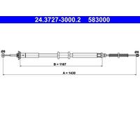 Cable, freno de servicio ATE 24.3727-3000.2