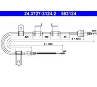 Cable del freno de mano 24.3727-3124.2 ATE para HYUNDAI GETZ