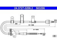 ATE Cable de freno de mano para KIA: Picanto (Ref: 24.3727-3206.2)