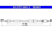 Cable del freno de mano 24.3727-3401.2 ATE para VW TOUAREG
