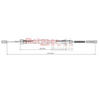 Cable del freno de mano Atrás izquierda 10.7814 METZGER para PORSCHE 911