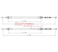Cable del freno de mano Atrás izquierda Tambor 10.9337 METZGER para SMART