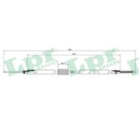 Cable del freno de mano Tambor C0003B LPR para PEUGEOT 306 Hatchback 306