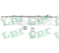 Cable del freno de mano Tambor C0527B LPR para OPEL AGILA