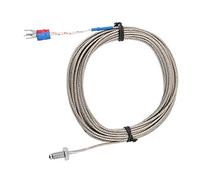 Cable del Sensor de Temperatura M6 BSW Sonda de Medición de la Temperatura de la Rosca de Tornillo Tipo K Sensor de Termopar con Cable (5M)