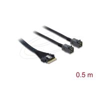 Cable DeLOCK 82156 0.5 m Slim SAS SFF-8654 8i a 2 x Mini SAS HD SFF-8643