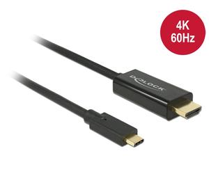 Cable DeLOCK 85290 USB-C HDMI 1m Macho-Macho chapado en oro
