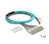 Cable DeLOCK 91054 1 m 12x LC Pigtail Fibra Óptica Azul
