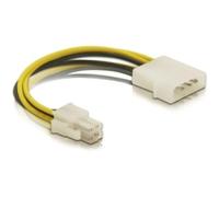 Cable DeLOCK P4 macho a Molex 4pin macho 0,13 m Multicolor