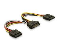 Cable DeLOCK Power SATA 15pin a 2x SATA HDD 0,15 m