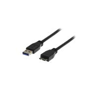 Cable DELTACO USB 3.0 tipo A macho a Micro-B macho, 0,5 m, negro