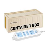 Cable Desk Box | Cord Storage Box | Cable Organizer Box | Cable Management Solution, Dustproof Desk Organizer with Lid Surge Protector for Socket & TV Wires