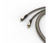 Cable digital RCA, 1 conn. macho - 1 conn. macho, textil, dorado, 2 m