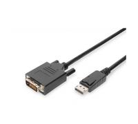 DisplayPort adapter cable, DP - DVI (24+1) M/M, 2.0m, w/interlock, DP 1.1a, bl