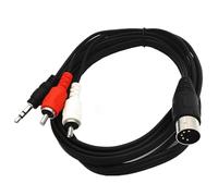 Cable DIN macho de 5 pines de 5 pines a 3,5 mm CC y 2 RCA que ofrece un sonido superior para música que necesita transmisión de sonido de alta fidelidad