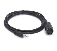 Cable Din MIDI de 3,5 mm, conector DIN hembra de 5 pines a 3,5 pulgadas TRS estéreo macho convertidor cable para teclado MIDI IK multimedia, 1.5 meter
