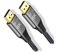 Cable DisplayPort 1.4 32Gbps 3M, DP a DP 8K 60Hz 4K 240Hz Nailon Trenzado