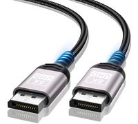 Cable DisplayPort 1.4 3M,conectores trenzados de Nylon Soporte de cable DP 8K@60Hz 4K@144Hz/120Hz,2K@240Hz/165Hz G-Sync&FreeSync/32.4 Gbit/s/HDR10/HDCP 2.2 Cable DisplayPort para monitor de juegos
