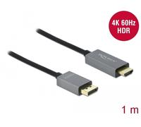 Cable DisplayPort 1.4 activo a HDMI de Delock 4K, 60 Hz (HDR), 1 m