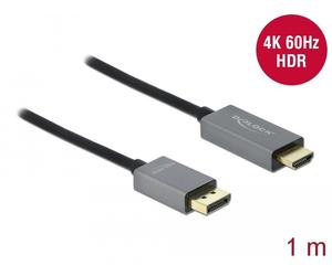 Cable DisplayPort 1.4 activo a HDMI de Delock 4K, 60 Hz (HDR), 1 m