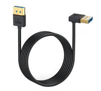 Cable Displayport 1,4 de ángulo recto de 90 grados DP macho a Displayport Cable de silicona macho con 60Hz,4K/144Hz compatible con 0,3 m 1m 5m(Down Angled,5m)
