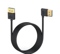 Cable DisplayPort 1.4 en ángulo izquierdo de 2 pies, 8K @60Hz 4K @165Hz 2K @240Hz, 3D, HDR dinámico, HDCP2.3, DSC1.2a, Dolby&eARC, FreeSync G-Sync, cable de silicona de 32.4Gbps para gráficos, monitor