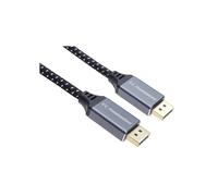 Cable DisplayPort 1.4 - PREMIUMCORD - kport10-03 - 3 m - 8K@60Hz - Blindado, trenzado de algodón
