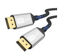 Cable DisplayPort 16K 2.1,cable DP 2m 16K@60Hz,10K@60Hz,8K@120Hz,4K@240Hz,165Hz,144Hz,cable DP de 80Gbps con HDR,FreeSync,G-Sync,DSC 1.2a,HDCP 2.2 con PC,HDTV,monitor gaming,portátil,tarjeta gráfica